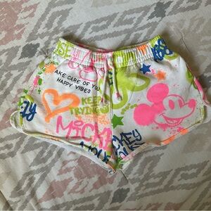 Zara x Disney Neon Print Lounge Shorts